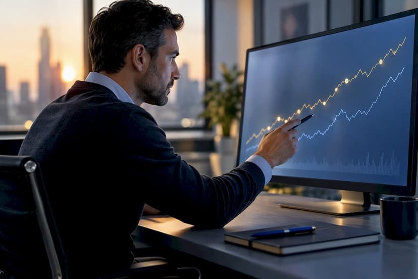 Analyst comparing price and total return data